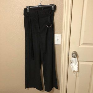 4/$10 Black velvet wide legs pants size L